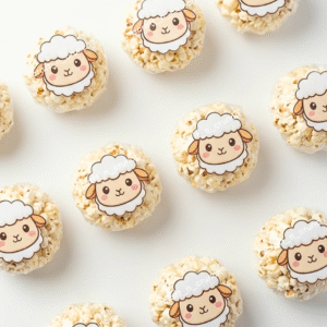 Cute Sheep Popcorn Balls – Eid al-Adha & Kids Party Favors